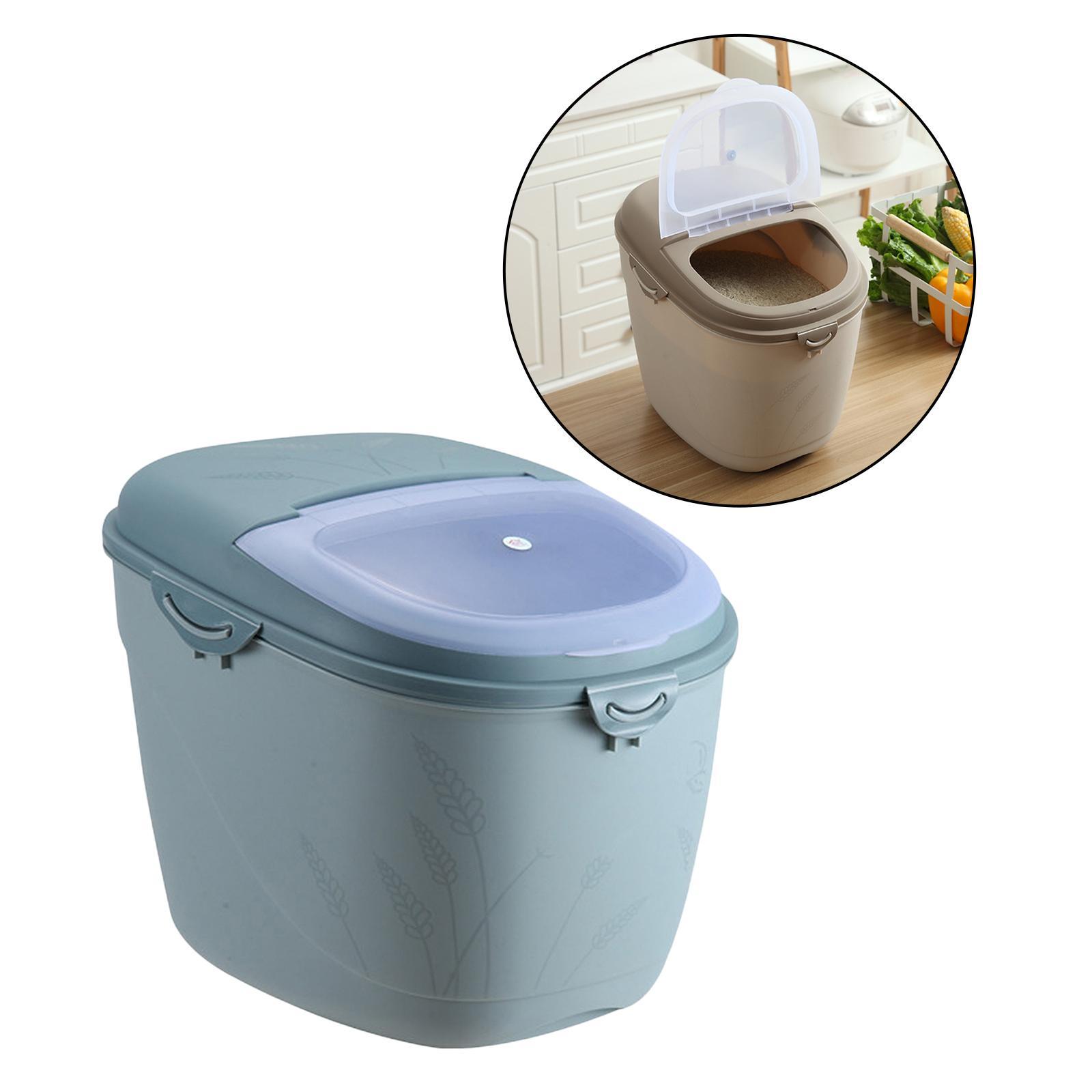10KG Rice Storage Container Kitchen Dry Foods Airtight Tank Moisture-proof