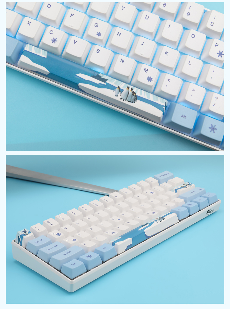 Bàn phím cơ không dây RK61 - Phiên bản giới hạn- Keycap PBT, công nghệ in Dye-sub, nhiều màu sắc, hoạ tiết. Chính hãng Royal Kludge