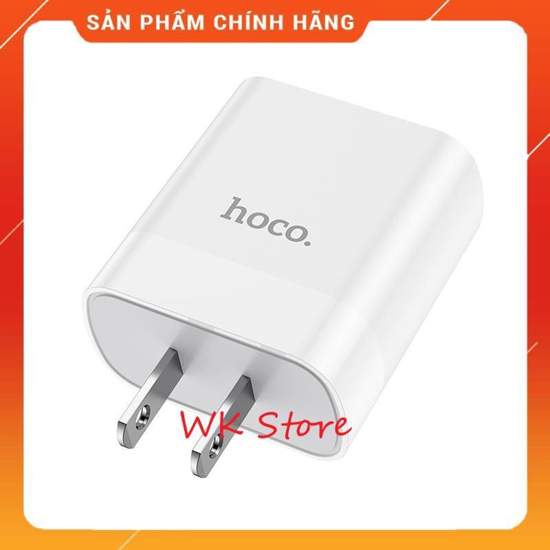 Củ sạc nhanh Hoco C80 18w (QC 3.0, PD) 2 cổng sạc cho iphone và android - Hàng chính hãng