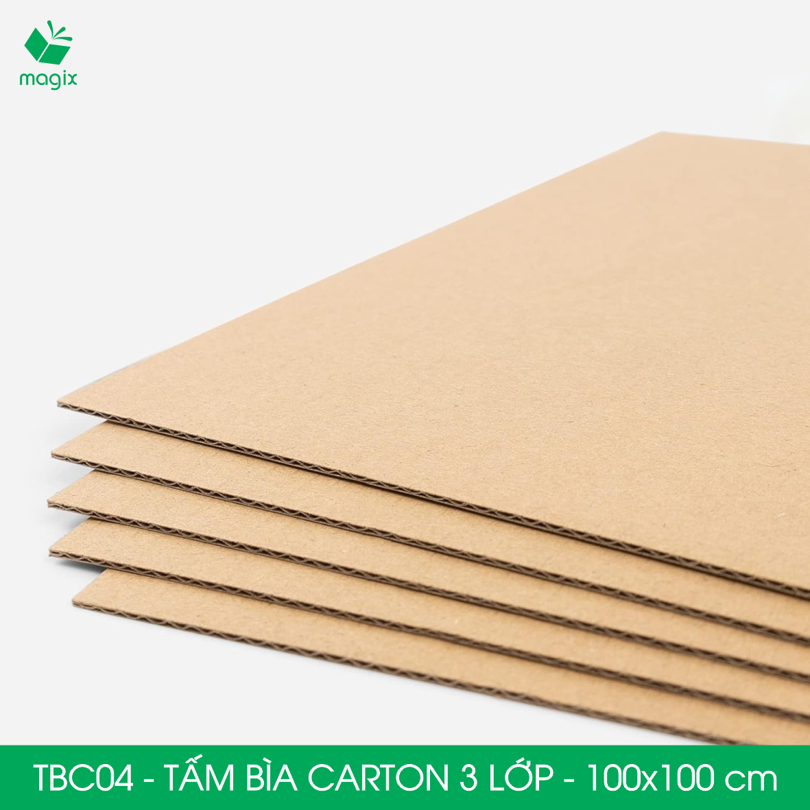 TBC04 - 100x100 cm - 3 tấm bìa carton 3 lớp nguyên tấm cứng cáp, bìa gói hàng, bìa mô hình