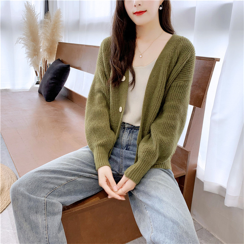 Hình ảnh Áo cardigan len nữ dáng lửng tay bồng trẻ trung ArcticHunter, thời trang thương hiệu chính hãng