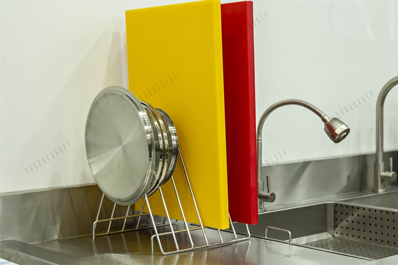 Kệ Inox Để Thớt - Nắp Nồi Tiện Dụng 27cm x 27cm x 25cm
