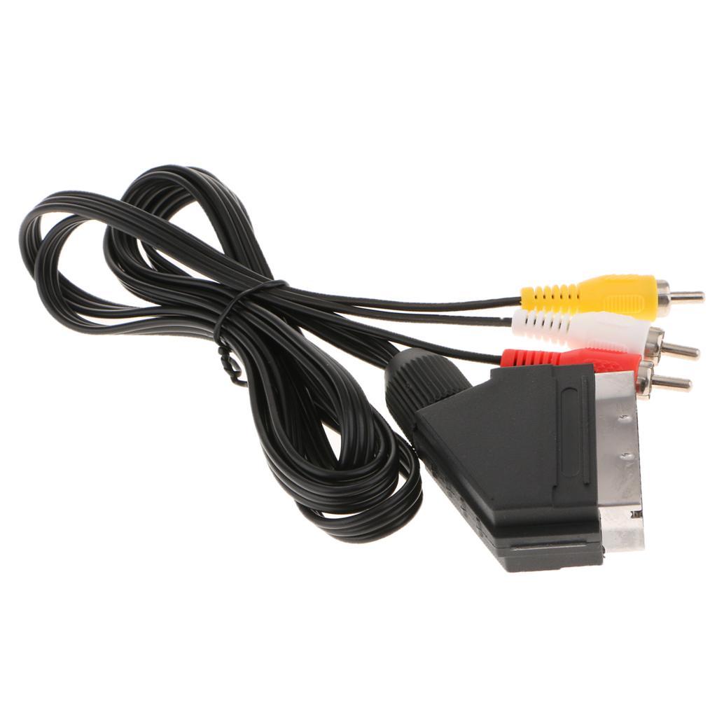 6ft SCART to 3 RCA Phono  Audio Video Component Cable for  NES