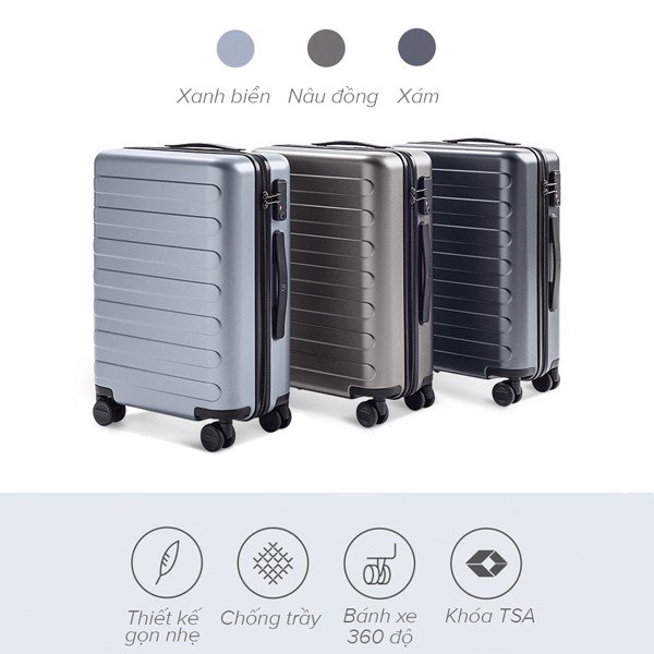  Vali du lịch Xiaomi 90 point 20 inch dual-use / Mi 90 point business travel dual-use suitcase 20 
