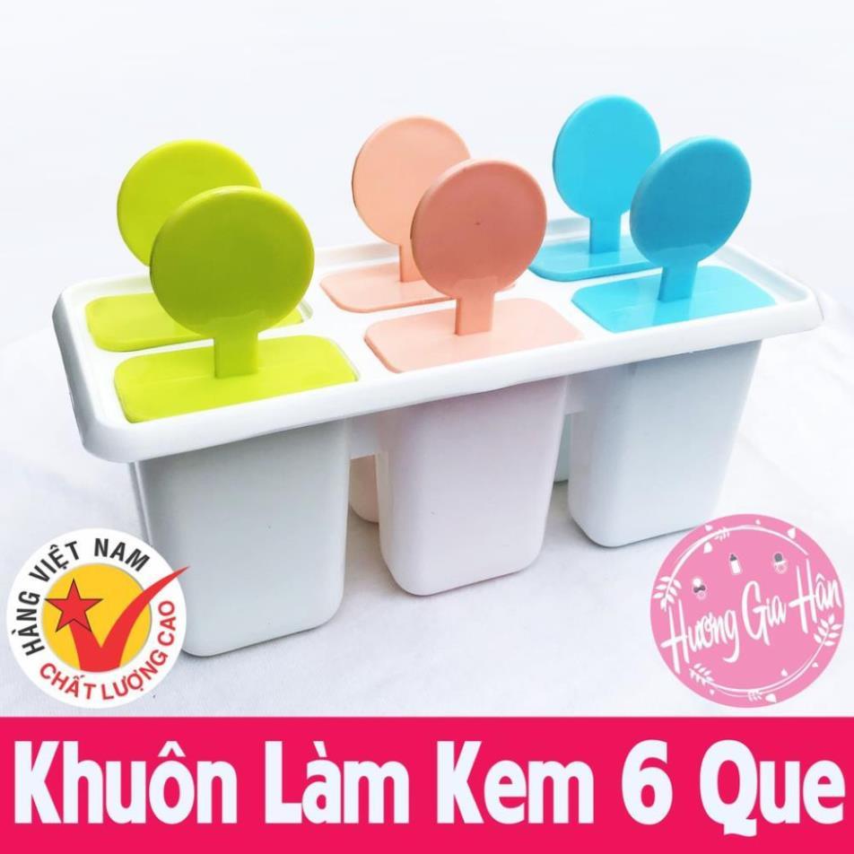 Bộ 6 Khuôn Làm Kem Nhựa Việt Nhật