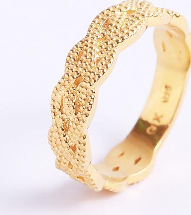 Nhẫn bạc nữ đơn giản đan hoa văn cao cấp Gix Jewel N25