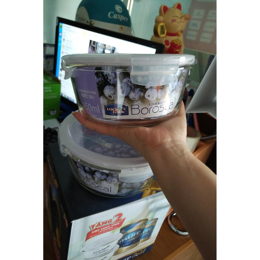 Hộp thuỷ tinh 1 lít chia 2 ngăn