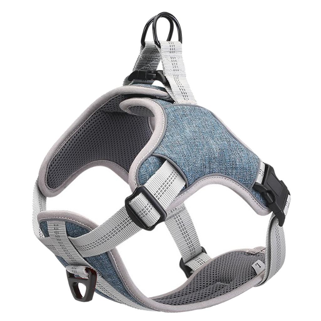 Adjustable Dog Harness Reflective Breathable No Pull Easy to Put on Medium and Large Dogs