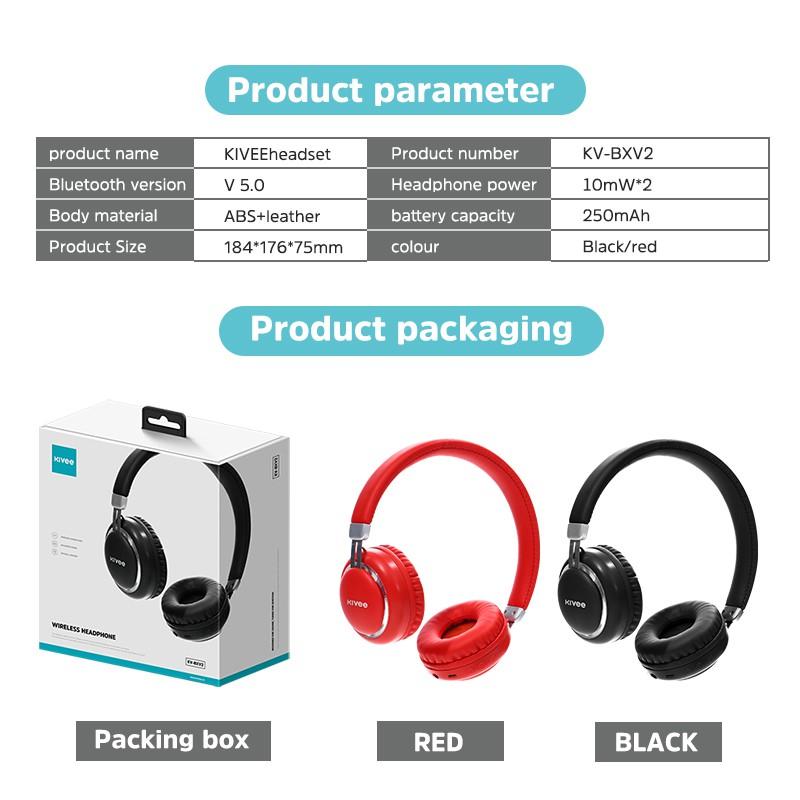 Ttai nghe chụp tai Bluetooth có thể thu vào thời trang di động thời trang và thoải mái cho iPhone Samsung Huawei Xiaomi-Hàng chính hãng