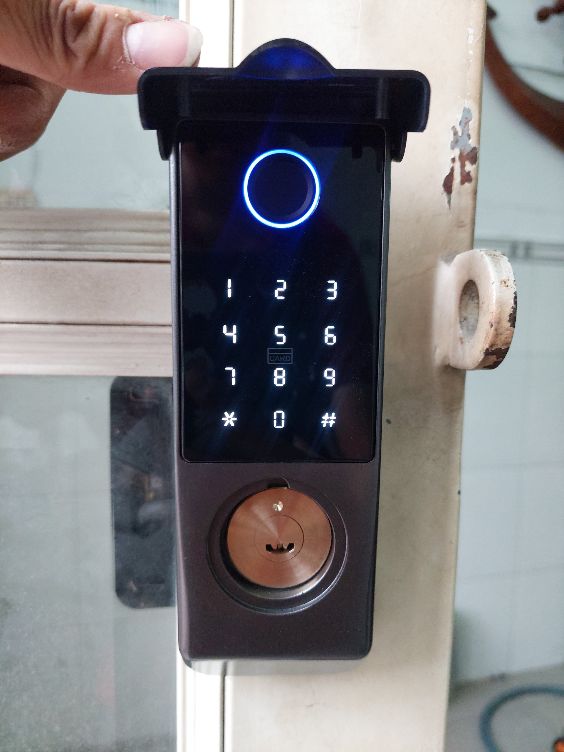 Khóa cửa thông minh chống nướcG04W.1M - 1 mặt vân tay + App Tuya wifi mở cửa từ xa ( Hàng nhập khẩu)