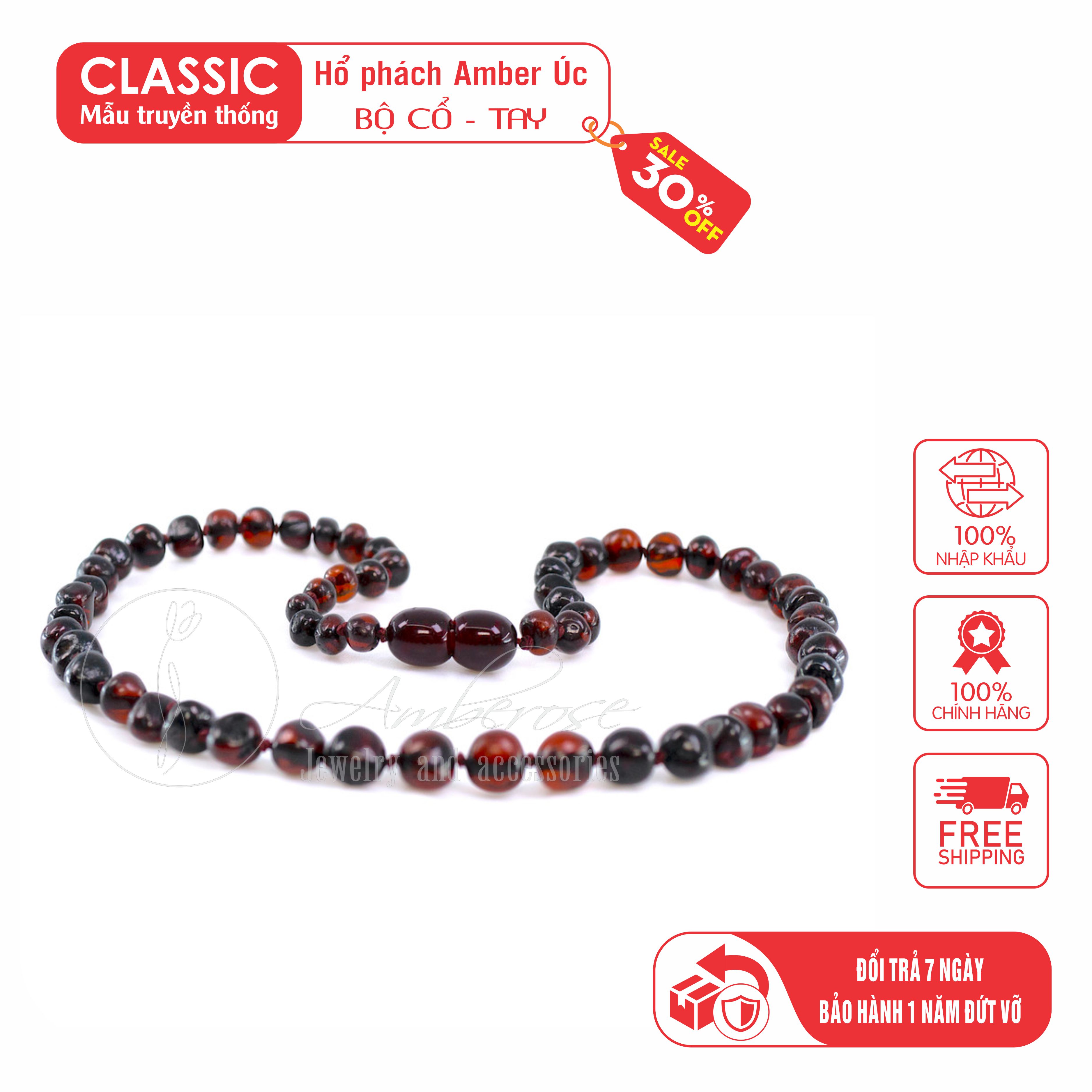 Vòng Cổ Hổ Phách Amberose Cho Bé 0 - 10 tuổi VCM1MN