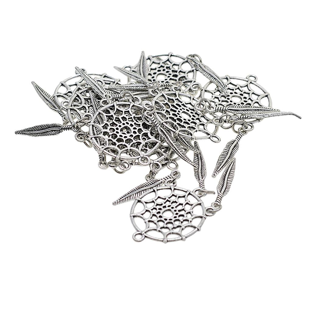 SET OF 20 DREAM CATCHER ALLOY PENDANTS JEWELRY MAKING CHARMS FINDINGS DIY CRAFTS
