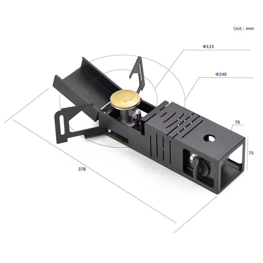 Camping Cassette Stove Portable Folding Camp Gases Burner Butane Stove with Piezoelectric Ignition for Outdoor Cooking Camping Pincnic Backpacking Hiking