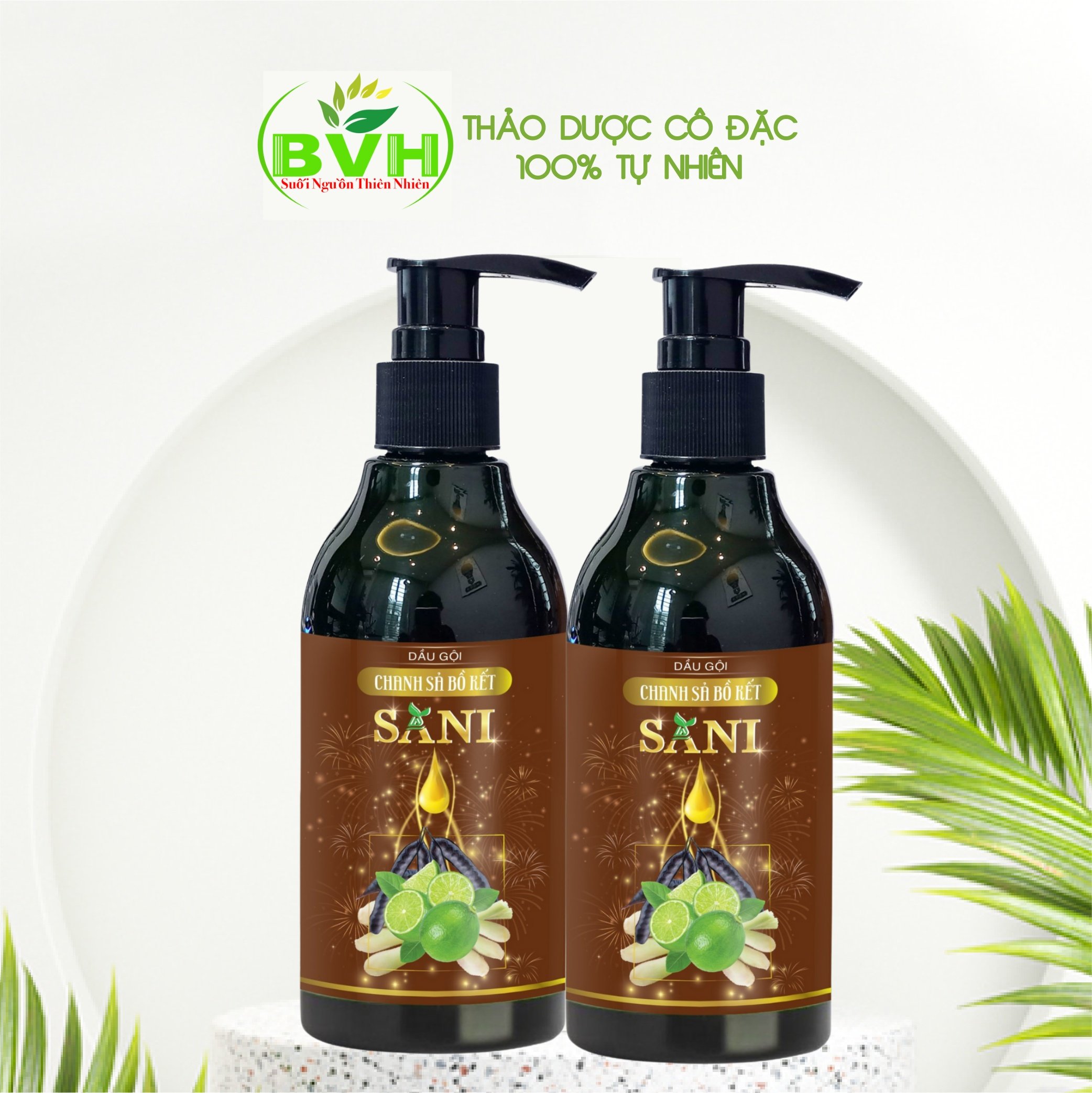 Combo 2 Dầu Gội , Xả Thảo mộc SANI -chanh sả bồ kết Giảm Rụng Tóc, Bạc Tóc 300g