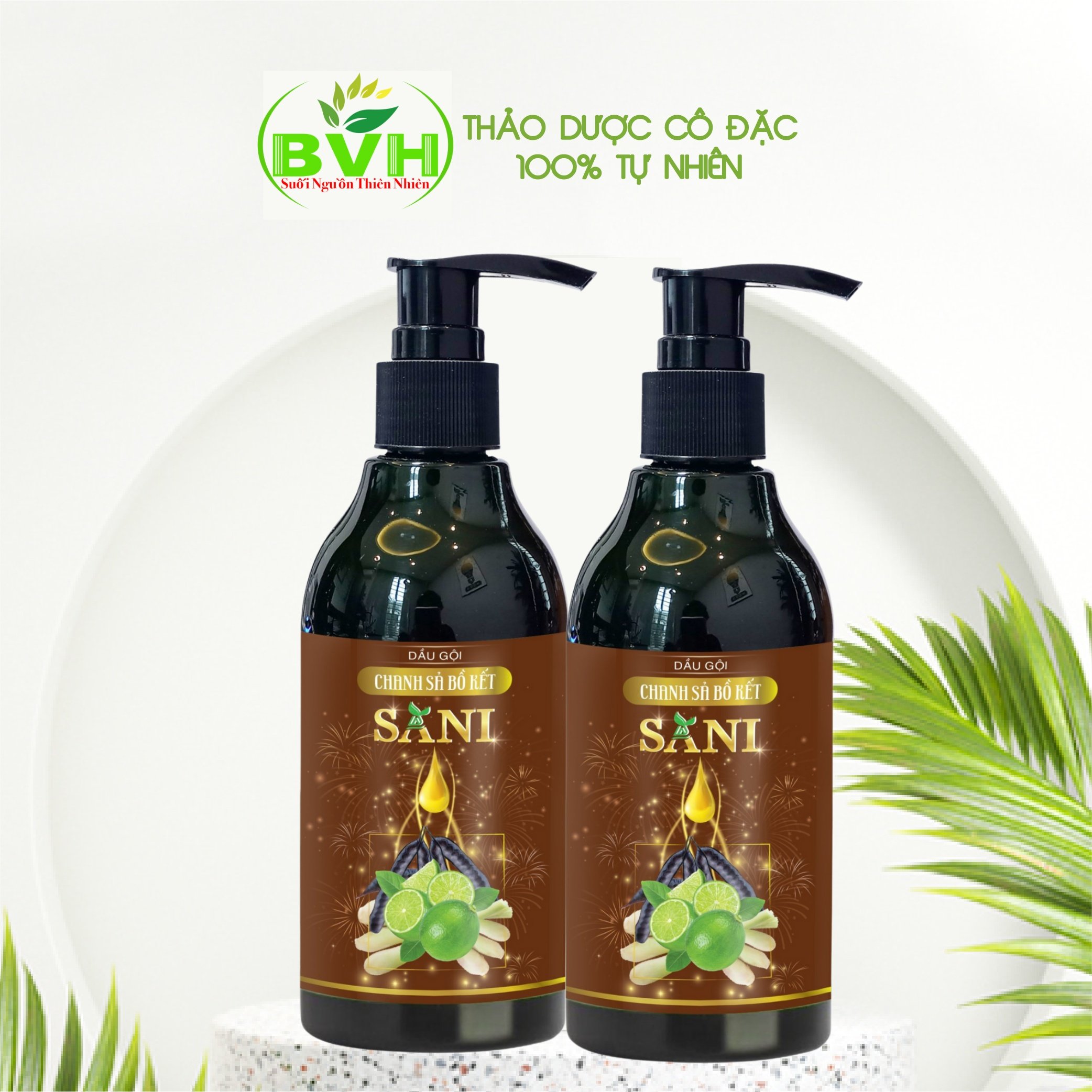 Combo 2 Dầu Gội , Xả Thảo mộc SANI -chanh sả bồ kết  Giảm Rụng Tóc, Bạc Tóc 300g