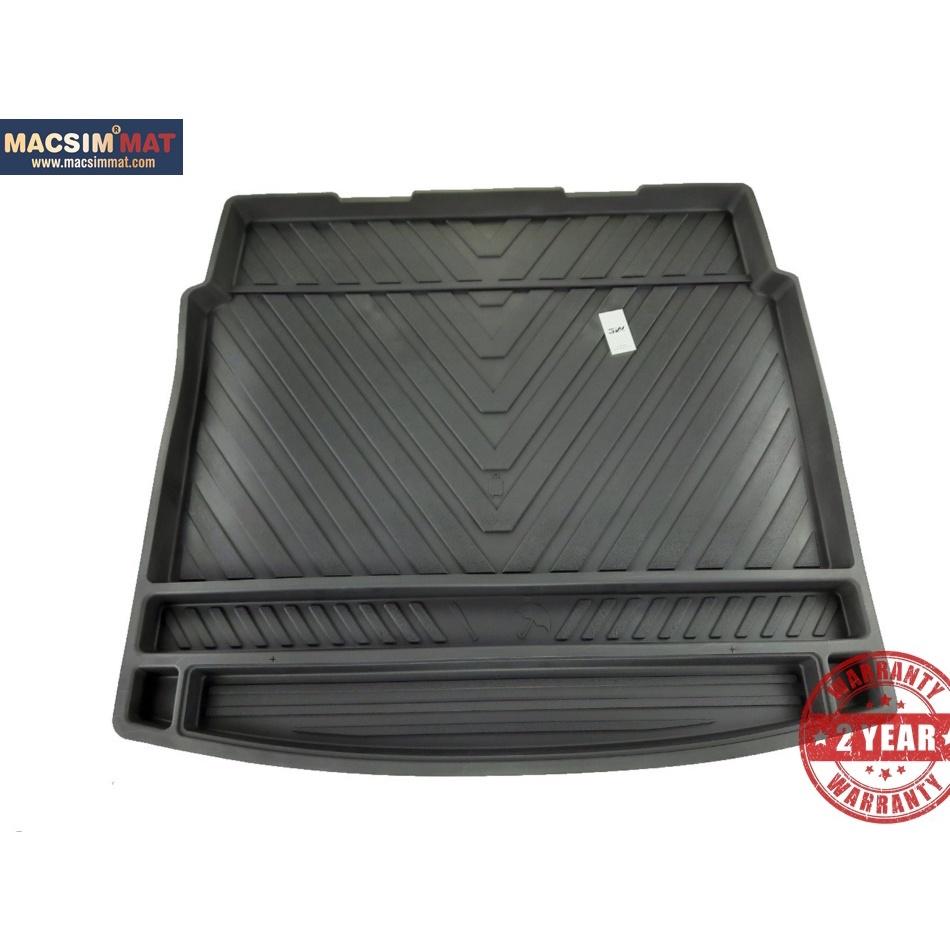 Thảm lót cốp xe VOLKSWAGEN TIGUAN L nhãn hiệu Macsim 3W chất liệu TPE cao cấp màu đen