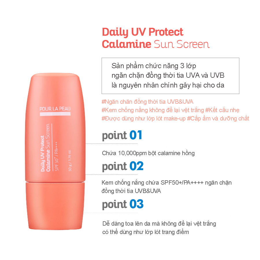 Kem chống nắng Pour La PeauDaily UV Calamine Sun Screen