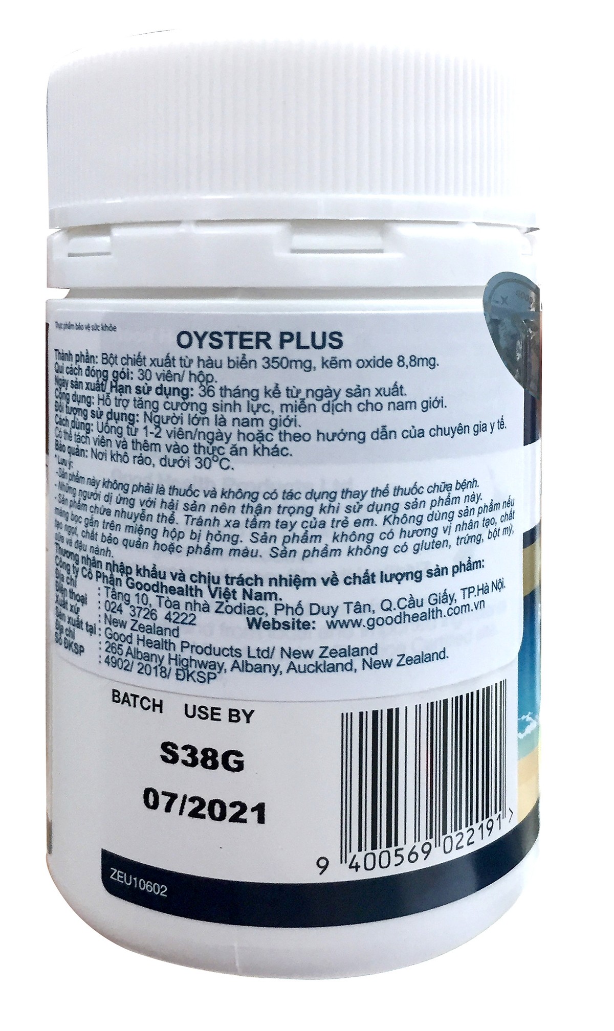 Tinh chất Hàu biển New Zealand GoodHealth Oyster Plus Hỗ trợ tăng cường sức khỏe nam giới - QuaTangMe Extaste