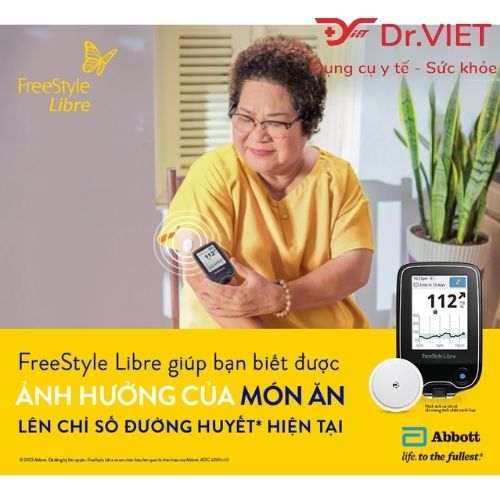 Cảm biến và đầu đọc máy đo đường huyết không chích máu Freestyle Libre Abbott