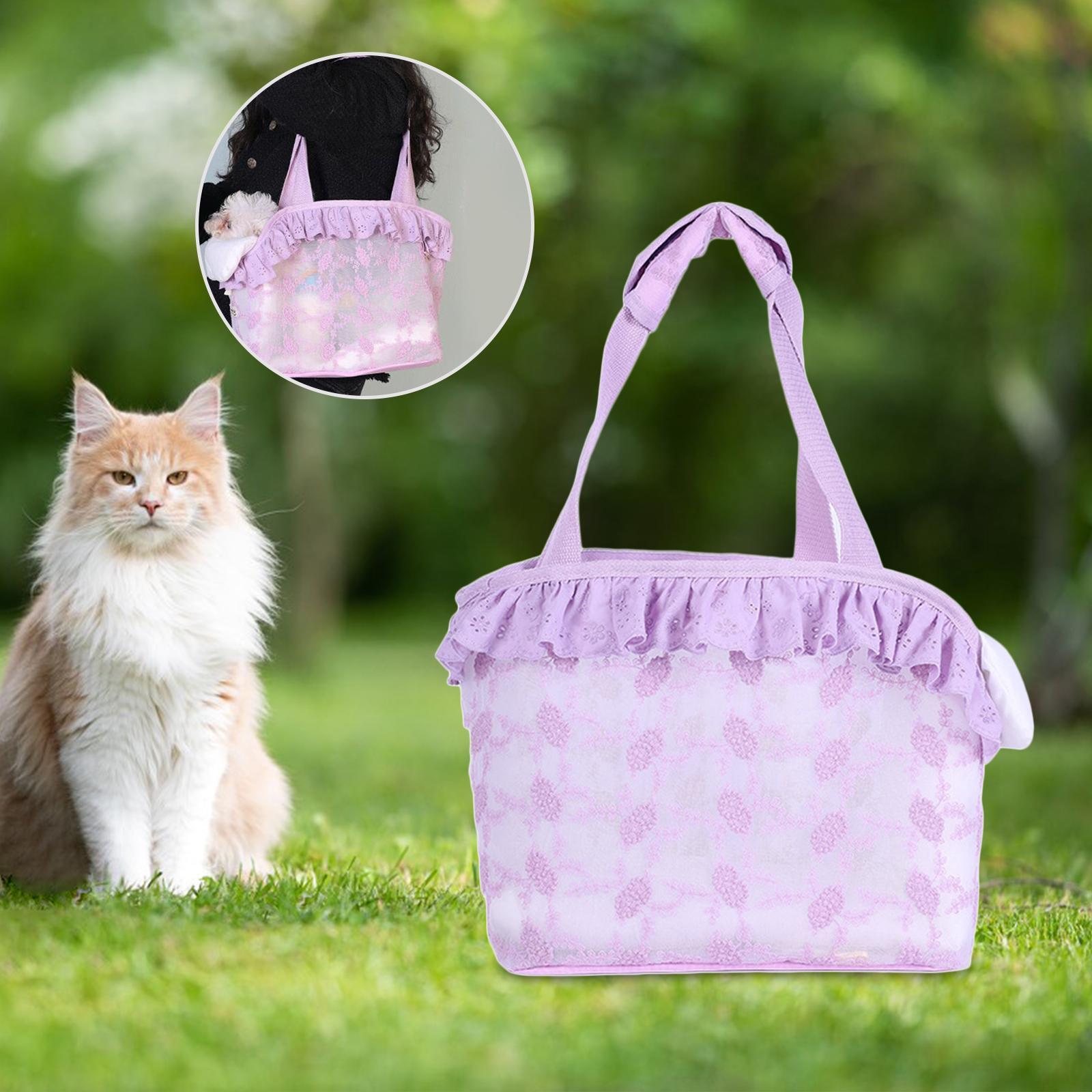 Cat Carrier Pet Carrier Bag Transport Bag Pet Outing Bag Kitten Washable Summer Carrying Handbag Shoulder Bag for Outdoor Traveling Shopping