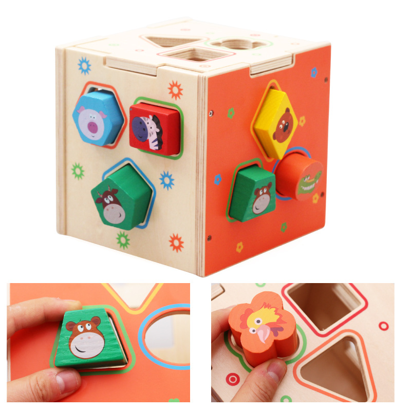 Hộp đồ chơi thông minh thả khối gỗ hình động vật