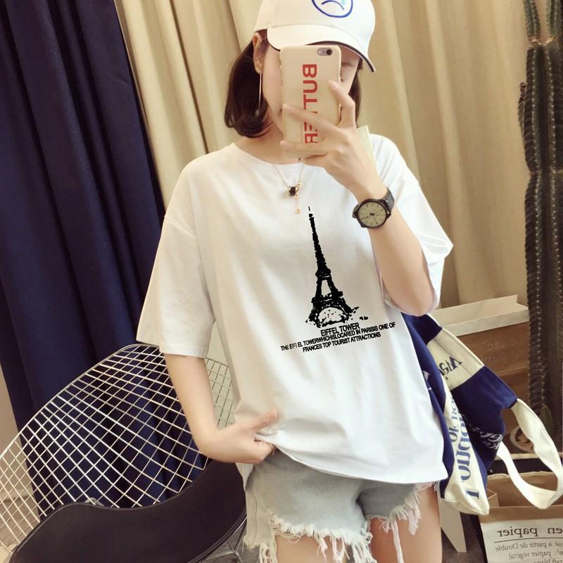 Áo thun nữ trơnform rộng tay lỡ chất vải 100%cotton