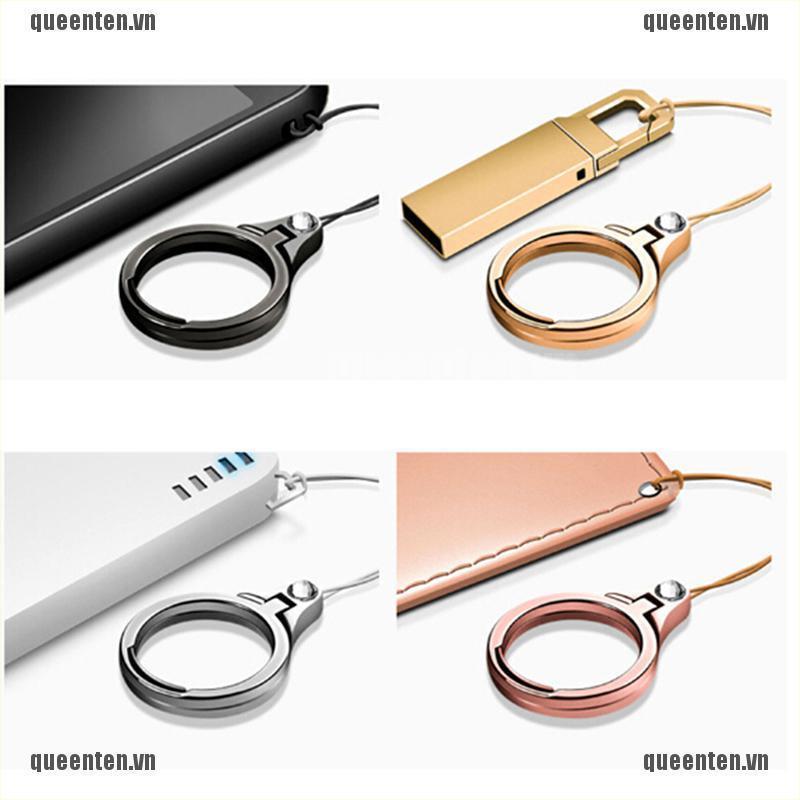 Multifunction 2 in 1 metal cell phone lanyard finger ring mobile phone holder QUVN