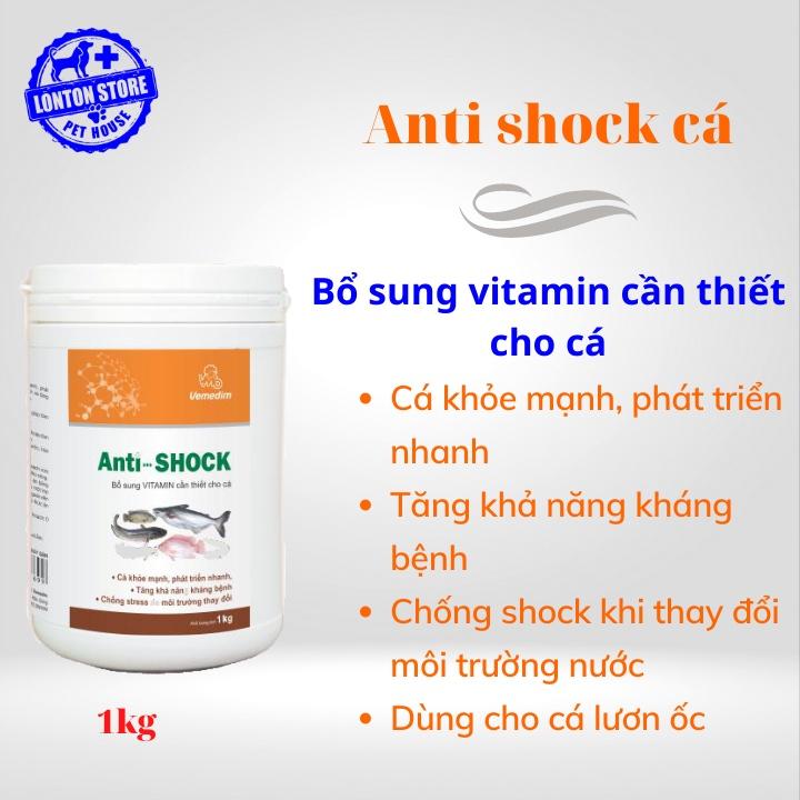 Vemedim Anti Shock cá - bổ sung vitamin tăng đề kháng, giúp cá, lươn, ốc khỏe, lon 1kg