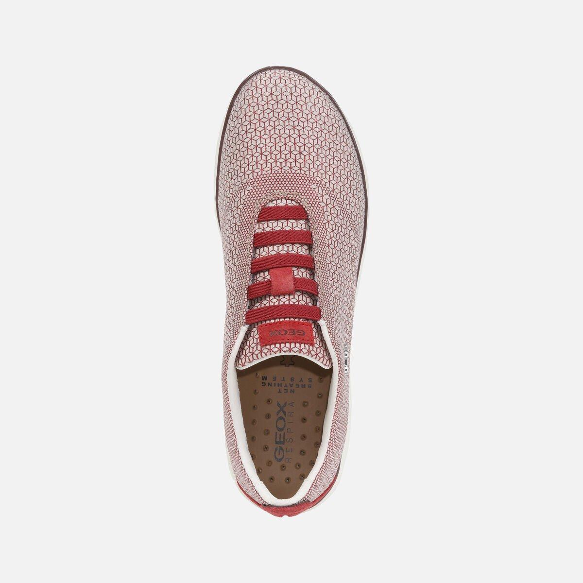 Giày Sneakers Nữ GEOX D Nebula E - SAND/DK RED