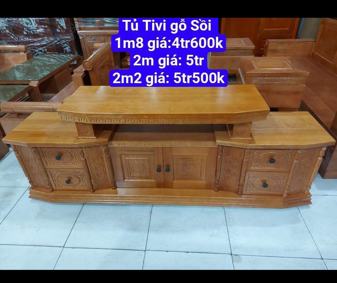 Tủ tivi -Kệ ti vi gỗ sồi nga mẫu mới nhiều kích thước