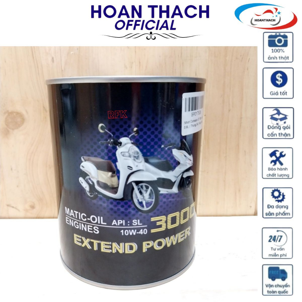 Nhớt Xe Ga Comado 4T 10W - 40 0.8L Hộp Đen HOANTHACH SP017538