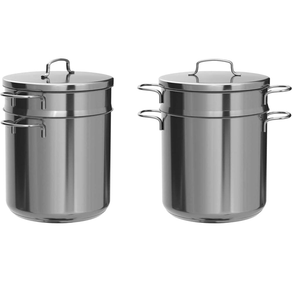 Bộ nồi luộc mỳ ống và xửng hấp Inox 304 Mini Pasta 18cm dung tích 3 lít