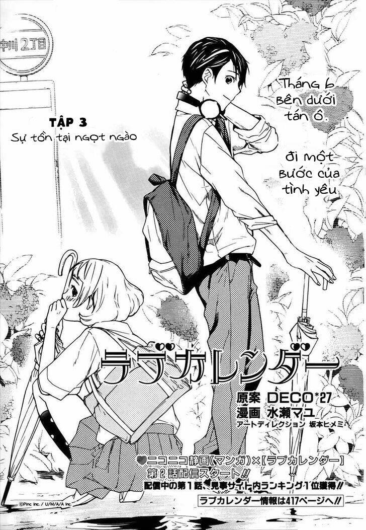 lịch tình yêu chapter 3 4