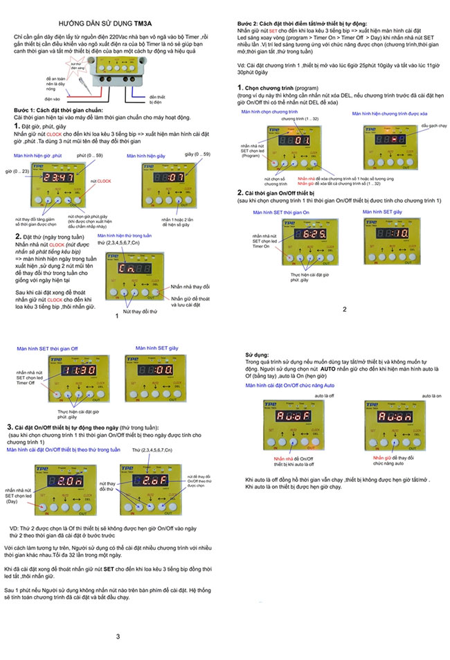 Công tắc hẹn giờ TPE TM3A v2 (2018)
