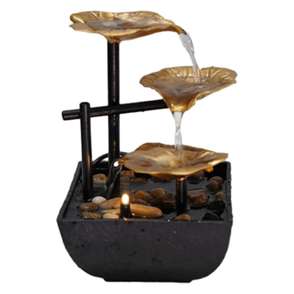 Waterfall Fountain Chinese Meditation Office Bedroom Living Room Decor
