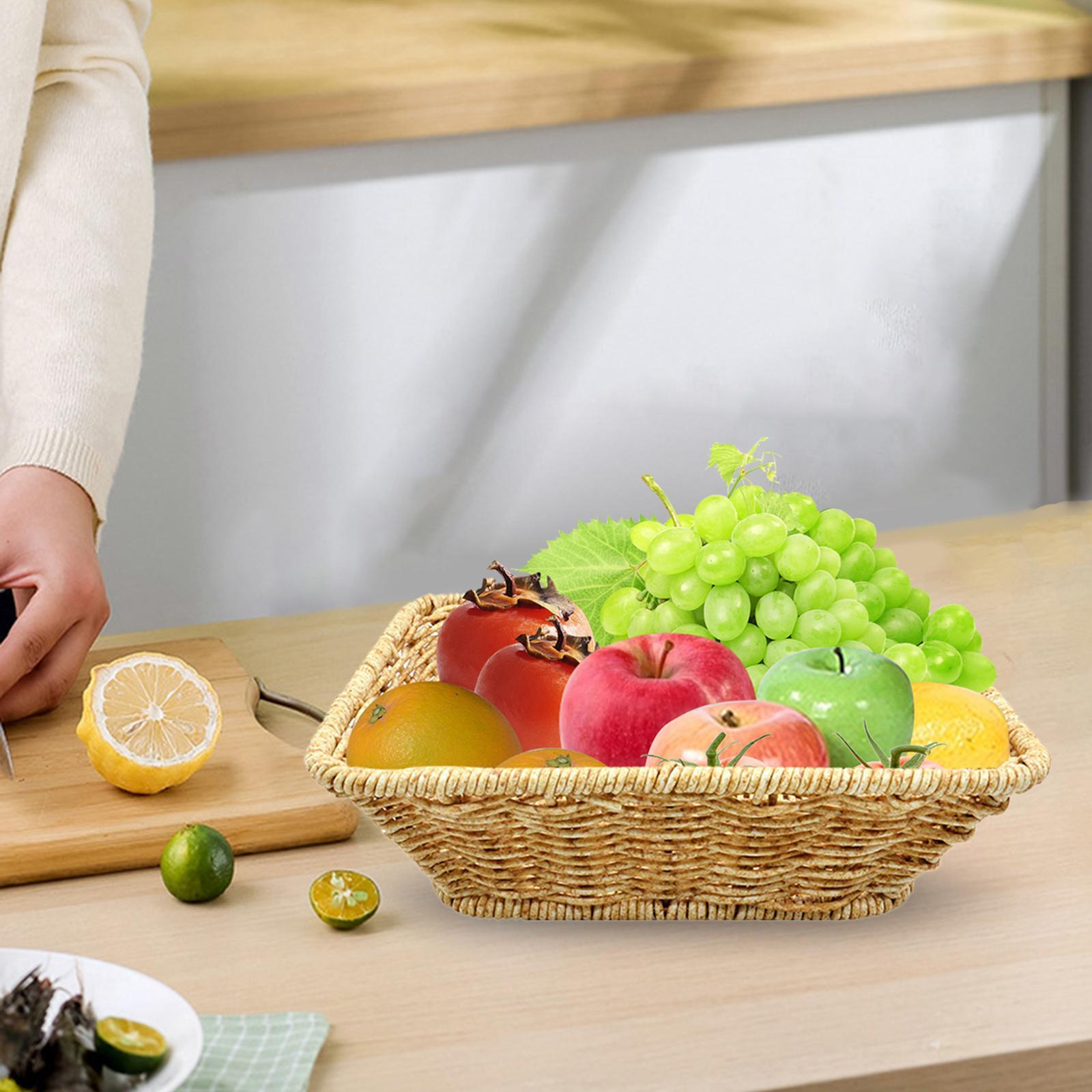 Woven Basket Bowl Food Vegetables Serving Basket for Bedroom Bathroom Party