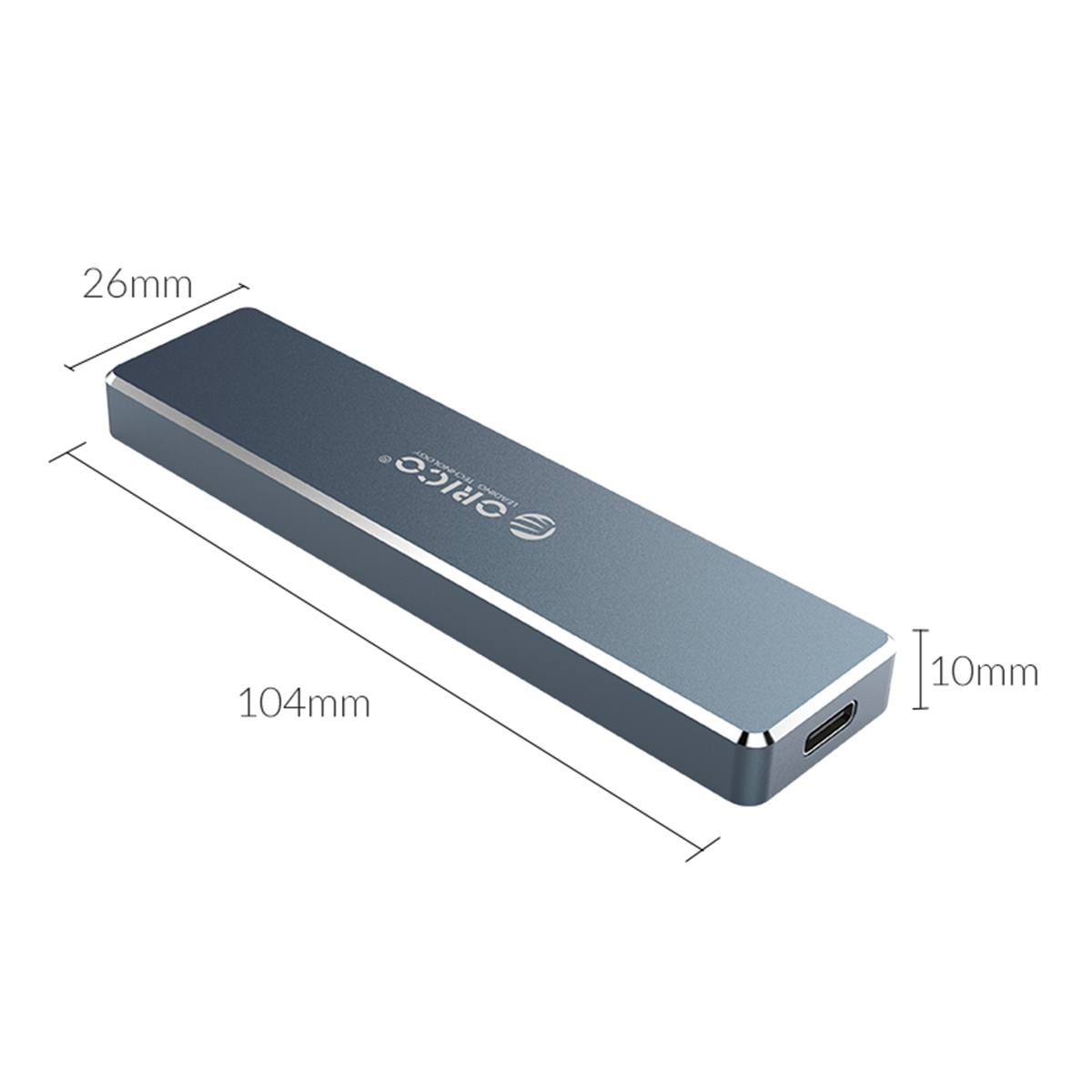 HDD Box chuẩn M2 SATA (B-KEY) sang Type-C ORICO - PVM2F-C3-GY – Hàng Chính Hãng