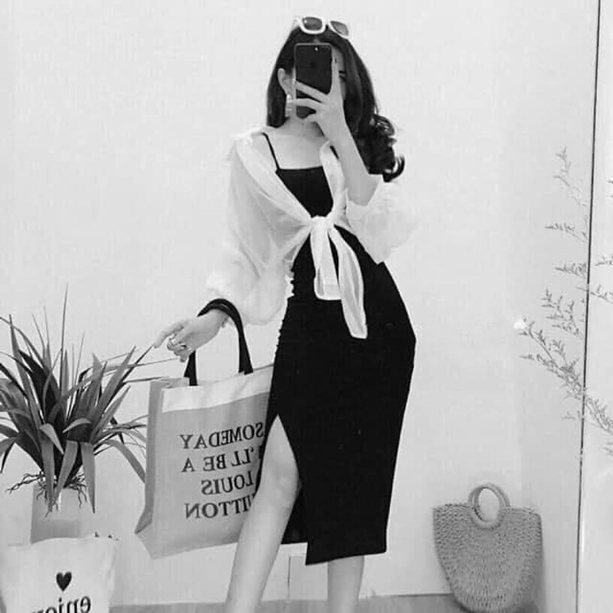 Áo khoác sơ mi voan siêu xinh cực dễ phối đồ