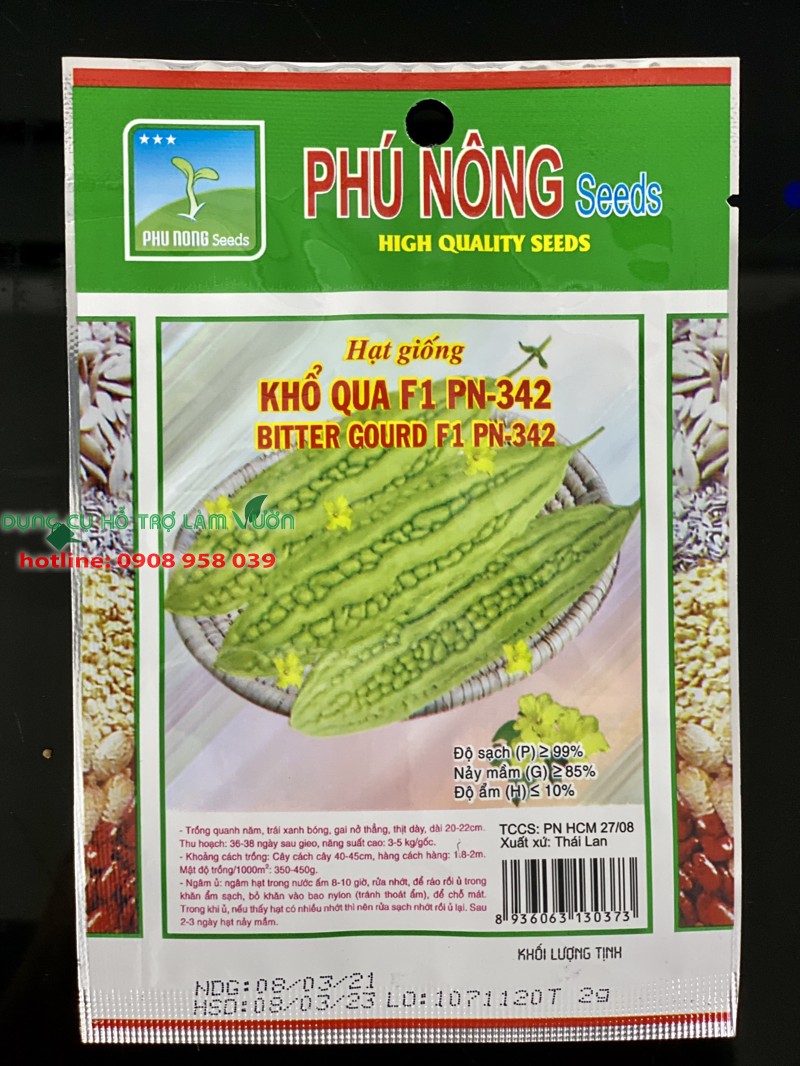 Hạt khổ qua - mướp đắng Phú Nông F1- 342