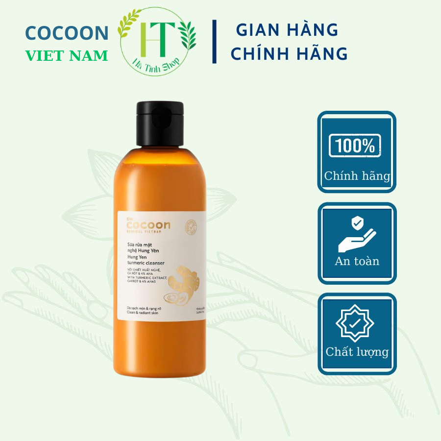 Sữa rửa mặt Cocoon tinh chất nghệ Hưng Yên giúp da sạch mịn và rạng rỡ 310ml - Thanh Mộc Hương Hà Tĩnh