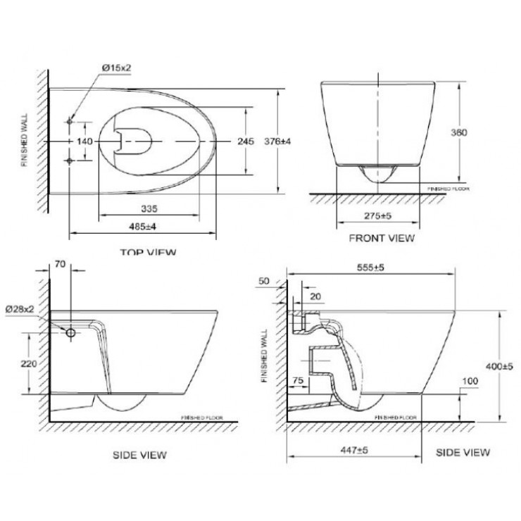 Bồn cầu American treo tường VF-3119E