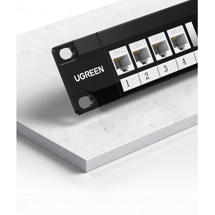 Khung rỗng Patch Panel Utp Ethernet Cat5E và Cat6 24 cổng kim loại UGREEN NW154 80445 hàng chính hãng