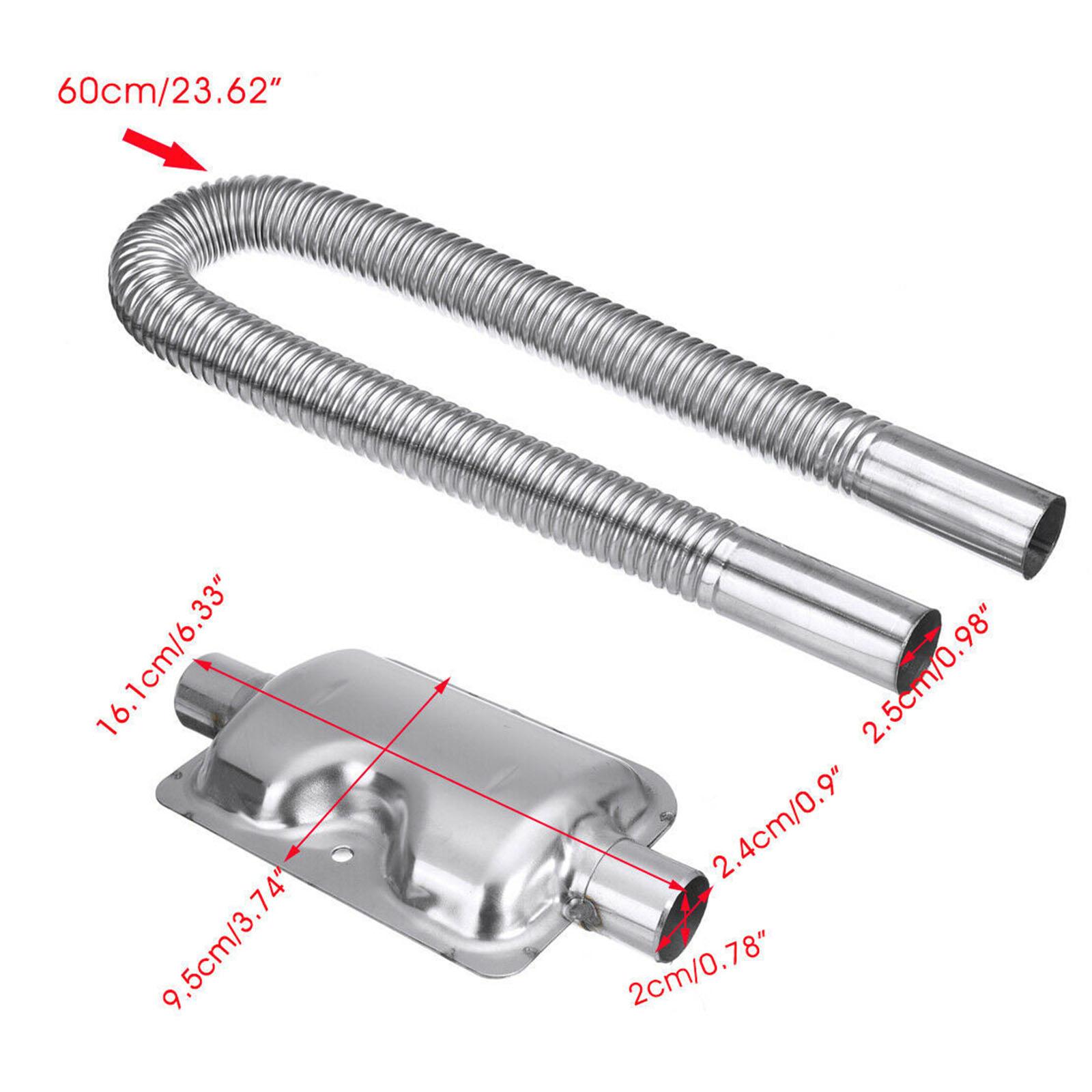 24" Length Car Exhaust Pipe Silencer Muffler Kit Bracket Screws for