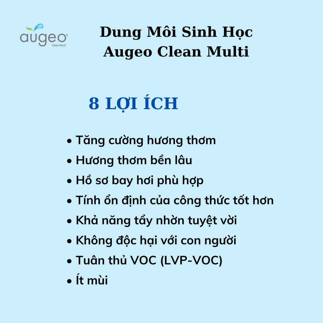 Dung Môi Khuếch Tán Tinh Dầu Augeo Clean Multi Dùng Để Sản Xuất Tinh Dầu Tán Hương, Tinh Dầu Treo, Tinh Dầu Xịt Phòng, 100g