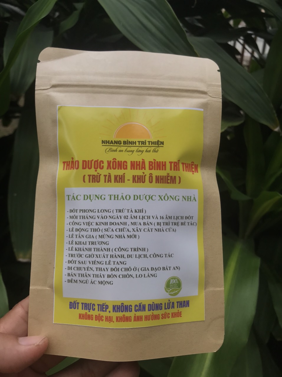 Thảo dược xông nhà  ( Dạng gói bột - Bịch ) - 100% Thảo Dược, Không Hóa Chất