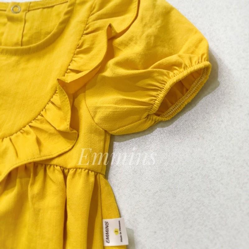 Áo liền quần,bodychip,Bodysuit,chụp đầy tháng thôi nôi, Emmins Romper Nắng Mai + Kèm Phụ kiện bé gái