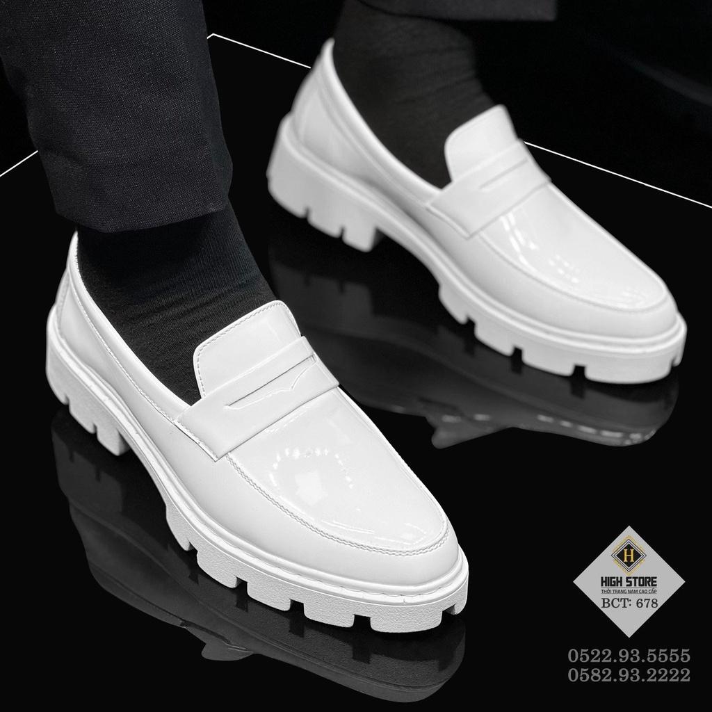 Giày Da Nam Hàn Quốc Bảo Hành 12 Tháng Có 2 Màu Đen và Trắng - Sang Trọng Và Đẳng Cấp GT55