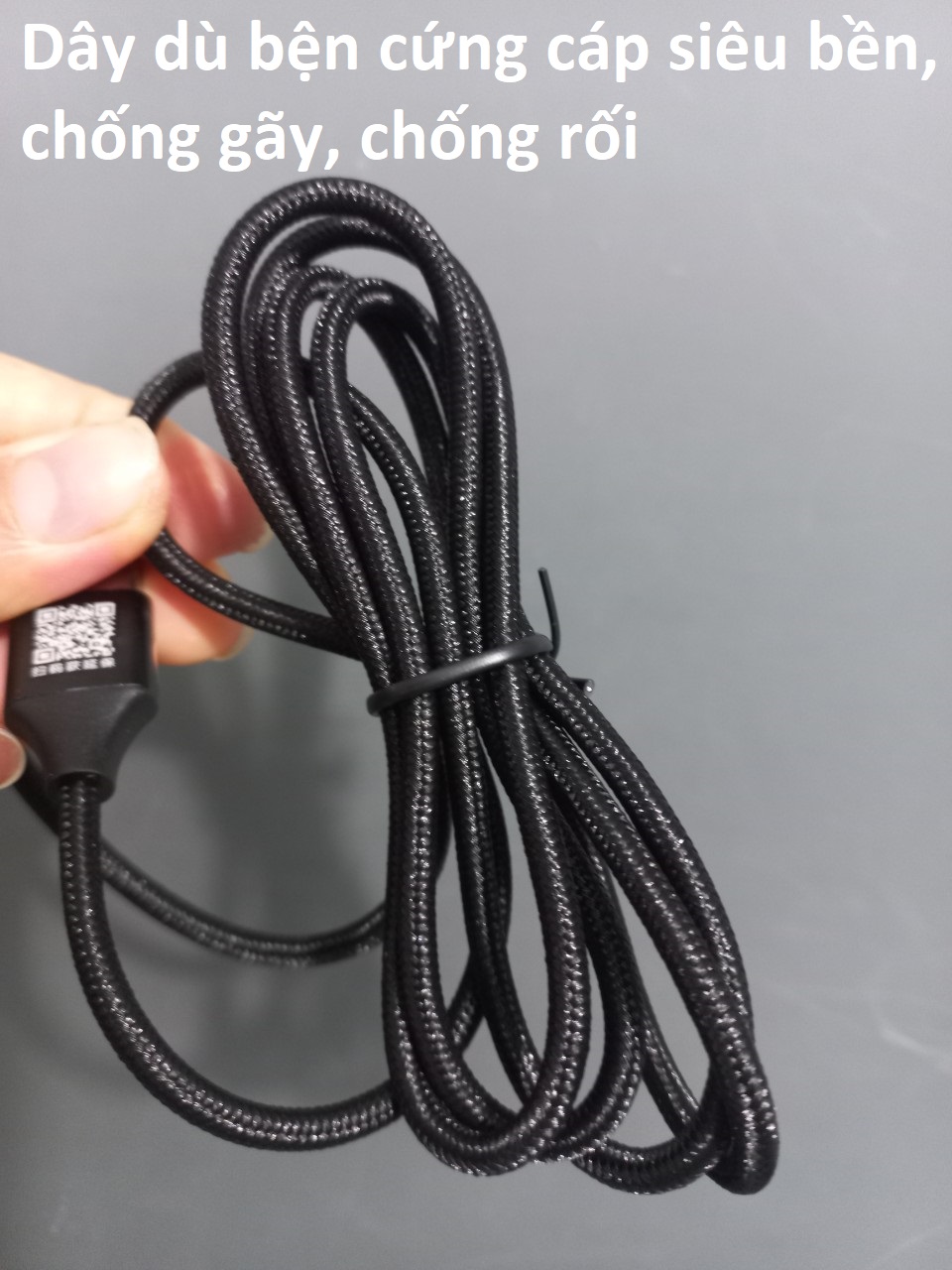 Cáp sạc và dữ liệu usb-ip 2.4A dây dù bện siêu bền Pisen LS-AL09 _ Hàng chính hãng
