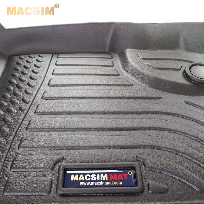 Thảm lót sàn xe ô tô Ford Everest 2016-2022 Nhãn hiệu Macsim chất liệu nhựa TPE cao cấp màu đen
