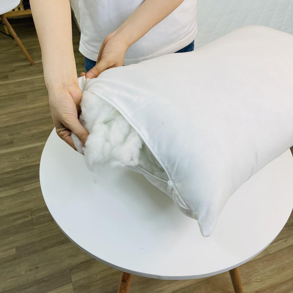 Ruột gối hơi bông gòn M2T Bedding trắng tinh khiết gối đầu nằm êm ái hỗ trợ đầu và cổ